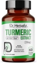 Dr. HerBALIST Turmeric Curcumin לחלץ 250 מ"ג - 60 קפסולות טבעוניות | 10:1 Extract = 2,500 מ"ג Raw Turmeric | Standardized for Bioavailable Curcuminoids