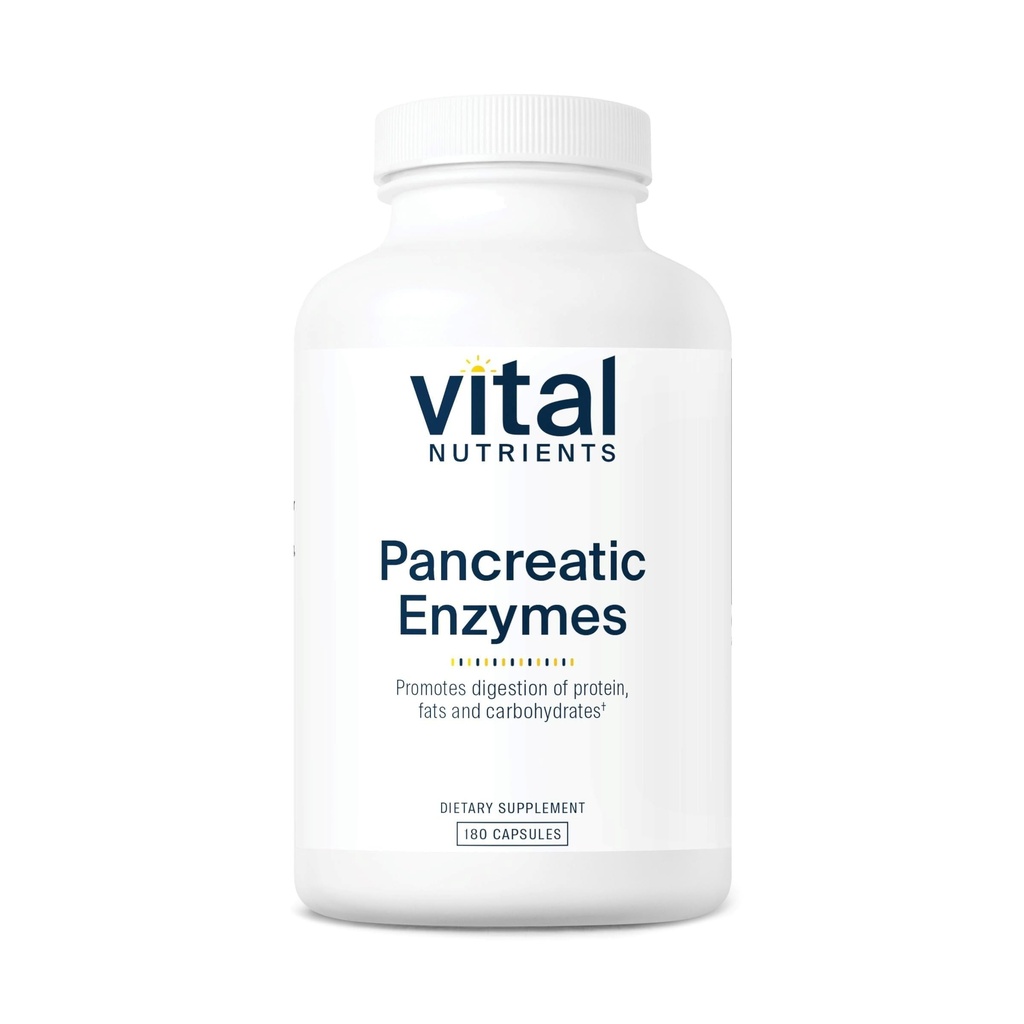 חומרים מזינים רעילים Pancreatic Enzymes 1000 מ"ג (כוח מלא) | תוספי Pancreatinion עם Protease, Amylase & Lipase | Digestive Enzy | Gluten, Milk and Soy Free | 180 קפסולות