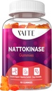 VAITE Nattokinase תוסף 2000 FU (Fibrinolytic Units) 100 מ"ג - תוסף Enzyme, פורמולה טבעונית, תמיכה בריאות, כוח כפול, non-GMO, Soy Free, Gluten Free, 60 חניכיים צמחוניות
