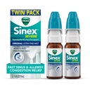 ויקיס Sinex SEVERE Allergy & Sinus Nasal Spray, Original Ultra Fine Mist, Decongestant Medicine, Relief from Nasalungestion עקב הקלה קרה או אלרגיה, Sinus Pressure, 265 Sprays x 2 2