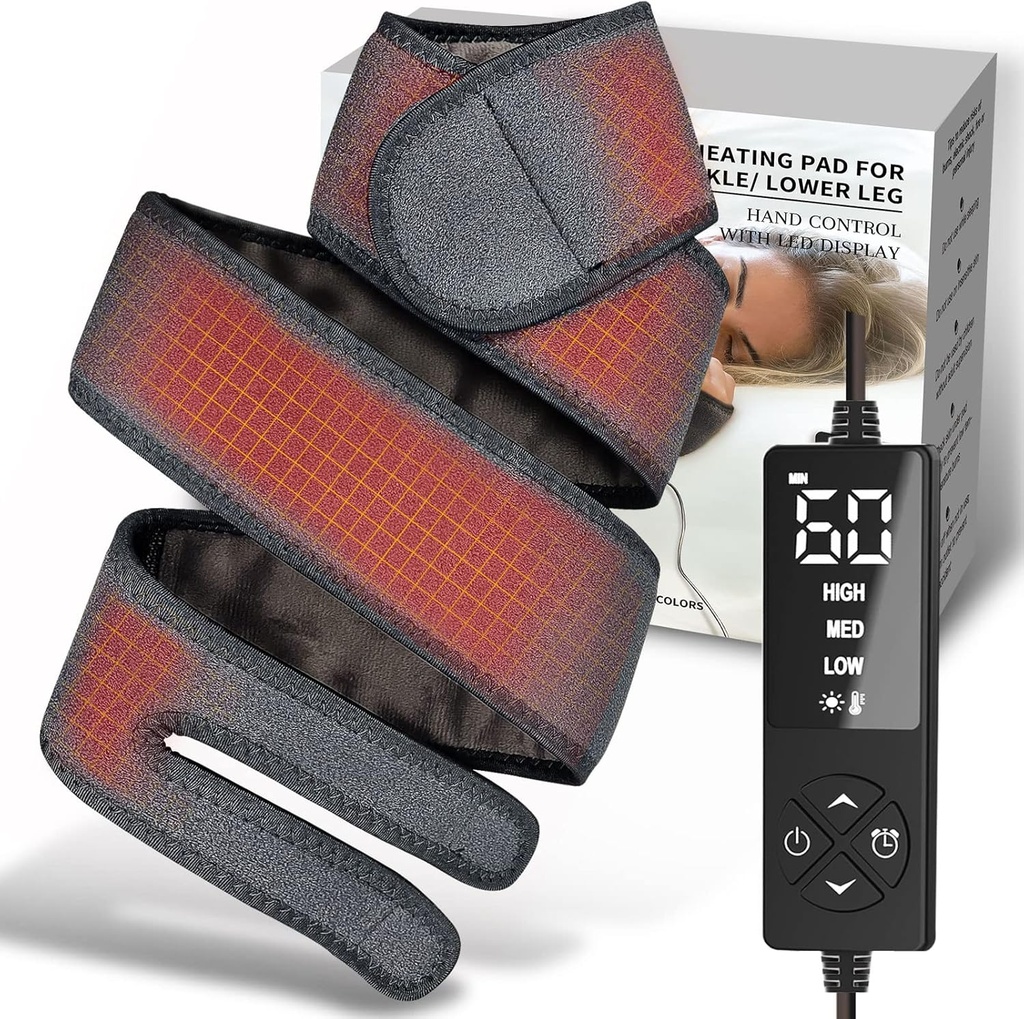 Long Small Heating Pad for Hands Wrist Arm Elbow Pain הקלה, Heated Wrap for Golfers Tennis Elbow, מנהרה קאמרית Carpal, הברך Joint Arthritis Leg Ankle Plantar Fasciitis, Achilles Tendonitis