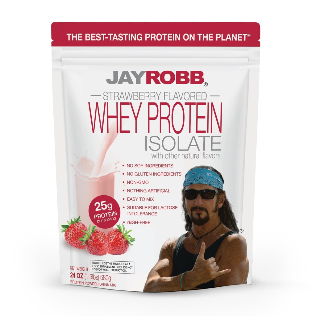 JAYROBB Whey חלבונים (1.5 פאונד, סטרוברי)