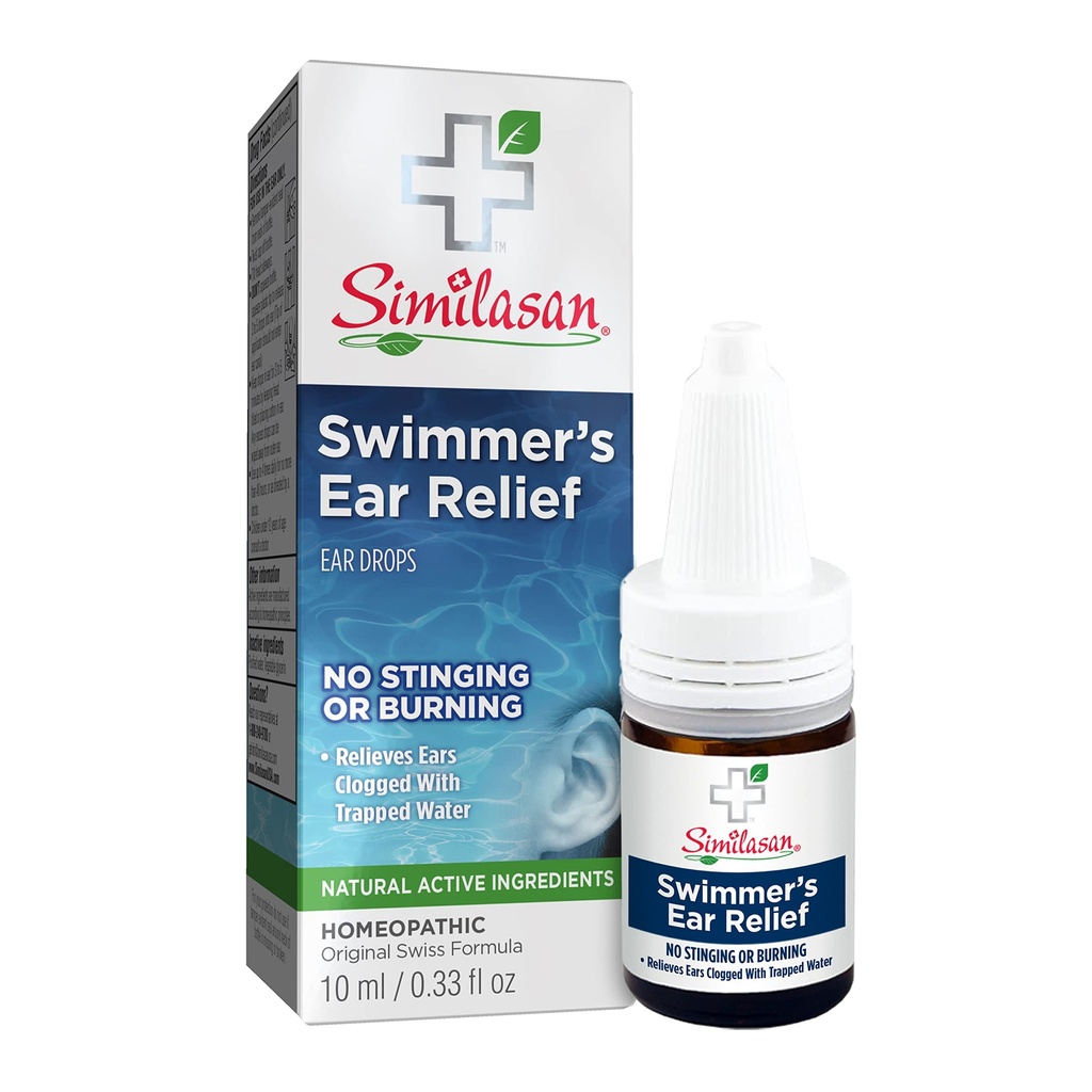 אוזן הסיוע של Similasan Swimmer מורידה 0.33 בקבוקי Ounce