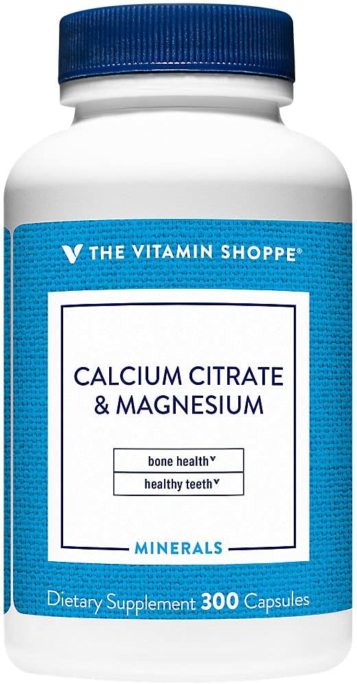 Calcium Citrate & Magnesium (300 קפסולות) על ידי ויטמין Shoppe