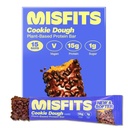 Misfits חלבון טבעוני Bars, Cookie Dough - מתכון מעודכנת: צמחי מבוסס, סוכר נמוך ופחמימות, חטיפים סיבים גבוהים
