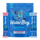 Waterboy Weekend Vari Recoveryety 3,200 מ"ג אבקת Packets | ג'ינג'ר + L-theanine + ויטמינים | No Sugar, All Natural, Gluten Free | 24 שתי מדבקות (Variety Pack)