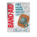 Band-Aid Brand Pro Heal hydrocolloid Gel Pads, תוספת גדולה חסיני מים לריפוי טוב יותר של פצעי קטינים, Sterile First Aid Bandages, 5 ct