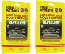 צינורות מנהרה Garlic עבור Moles & Gophers (20 Tubes)