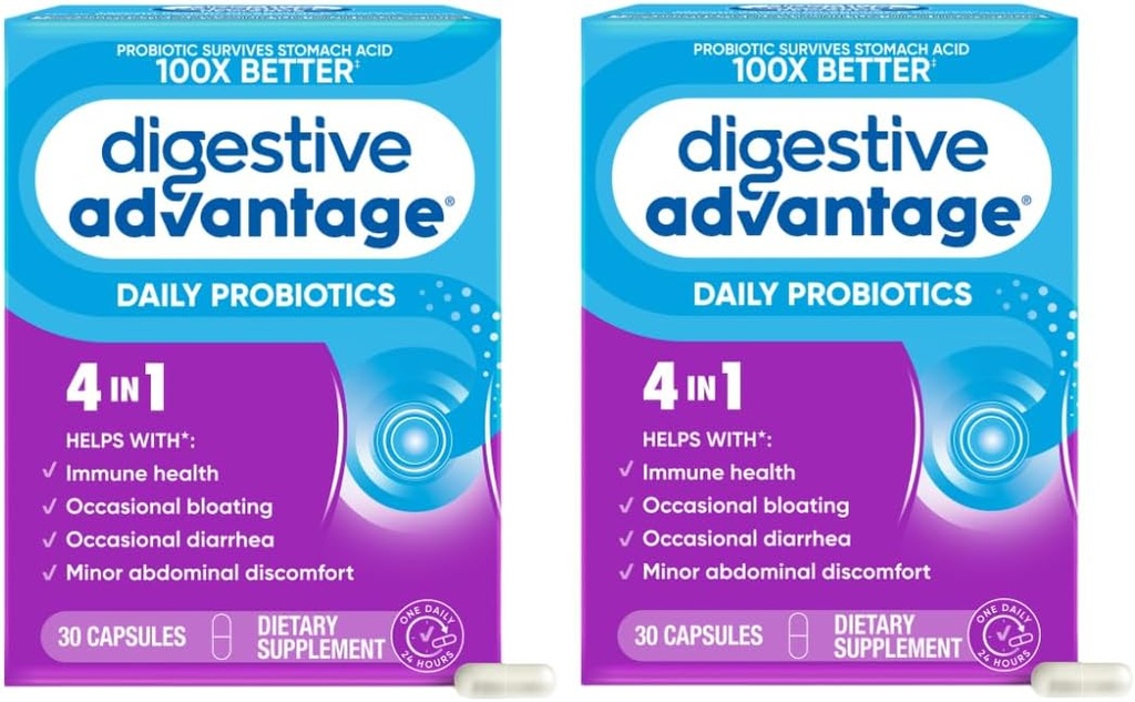 יתרון תזונתי יומי Probiotic, 30 קפסולות (Pack of 2)