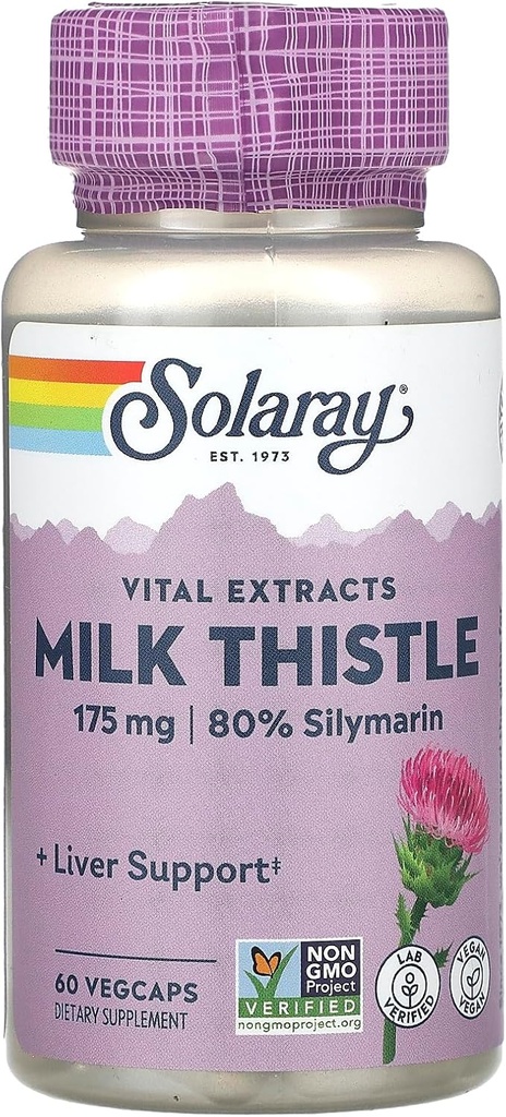 Solaray Milk Thistle Extract, 175 מ"ג, 60 Count