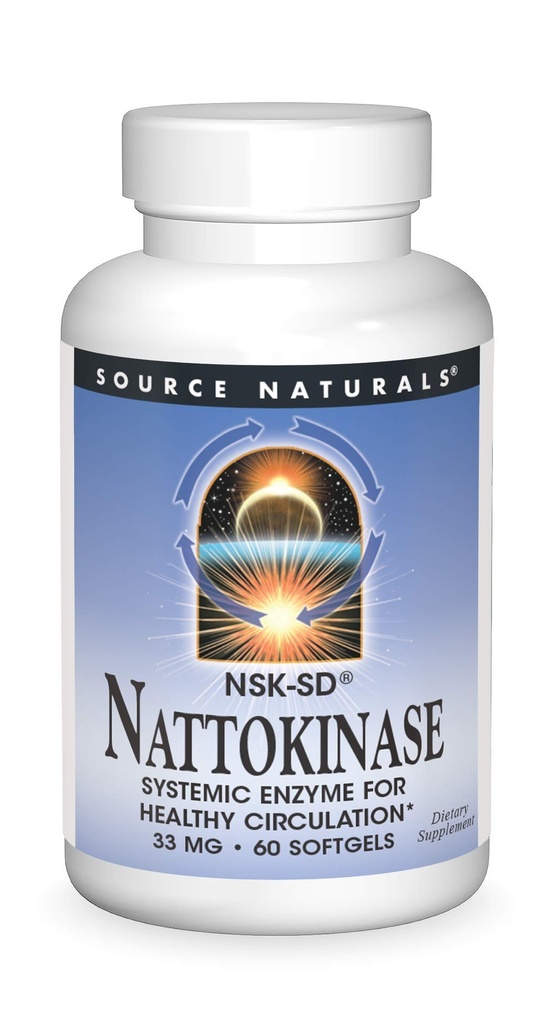 מקור Naturals Nattokinase Systemic Enzyme for Healthy Circulation* 33 מ"ג - 60 Softgels