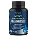 Probiotics for Men Digestive Health, 120 מיליארד CFU Mens Probiotic with Digestive Enzymes & Prebiotics & Saw Palmetto & Cranberry for Gut, Prostate & Urinary Tract Health, Shelf Stable, 90 קפסולות