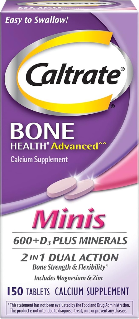 Caltrate Calcium & ויטמין D3 תוסף Plus מינרלים מיני טבליות, 150 ea (Pack of 4)