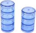 SUPVOX 1 Set Cylinder Stackable Pill Box Round Weekly Piller Container Case Dispenser for and Medicine (כחול)