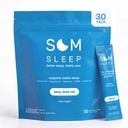 Som Sleep, Calm Sleepאבק Drink, 3mg Melatonin, Magnesium, ויטמין B6, L-theanine & GABA - טבעוני, Keto Friendly - Zero Sugar Brad, 30Pack