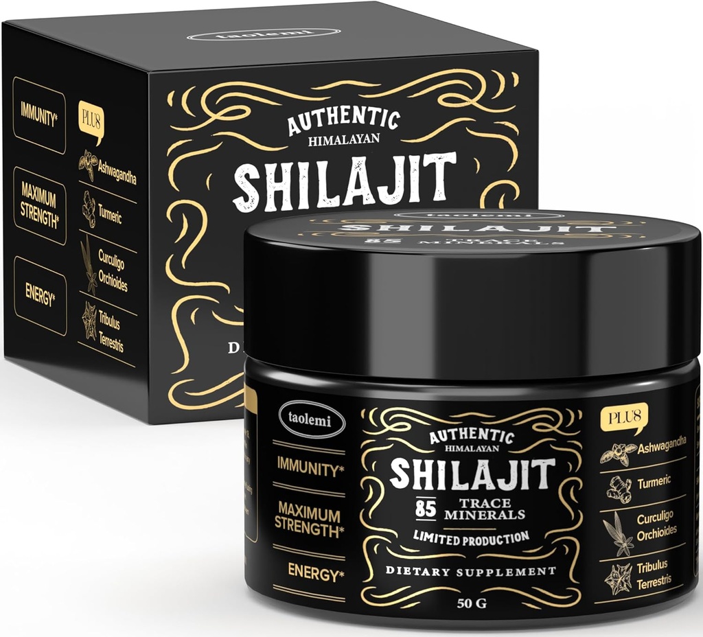 Shilajit Pure ההימלאיה אורגני, טאולי 50g ג'ארד טבעי שילאג'יאט Resin for Men & Women, 85+ Trace מינרלים & Fulvic Acid, Pure ההימלאיה, אנרגיה טבעית ו Vitality Enhancer, 800MG, 62.5 Ser Ser Ser Serce מינרלים & Fulvic Acid, Pure ההימלאיה טהורה, אנרגיה טבעית ו Vitality Enhancer, 800MG, 62.5