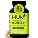 HUM Flatter Me תוספת חיזוק Enzymes עבור נשים, גברים, Digestive Gut Bloating תוסף, ג'ינג'ר, Pepperנט Leaf, Fast Acting Anti Bloat Pills Multi Enme for Debloating, 60 קפסולות