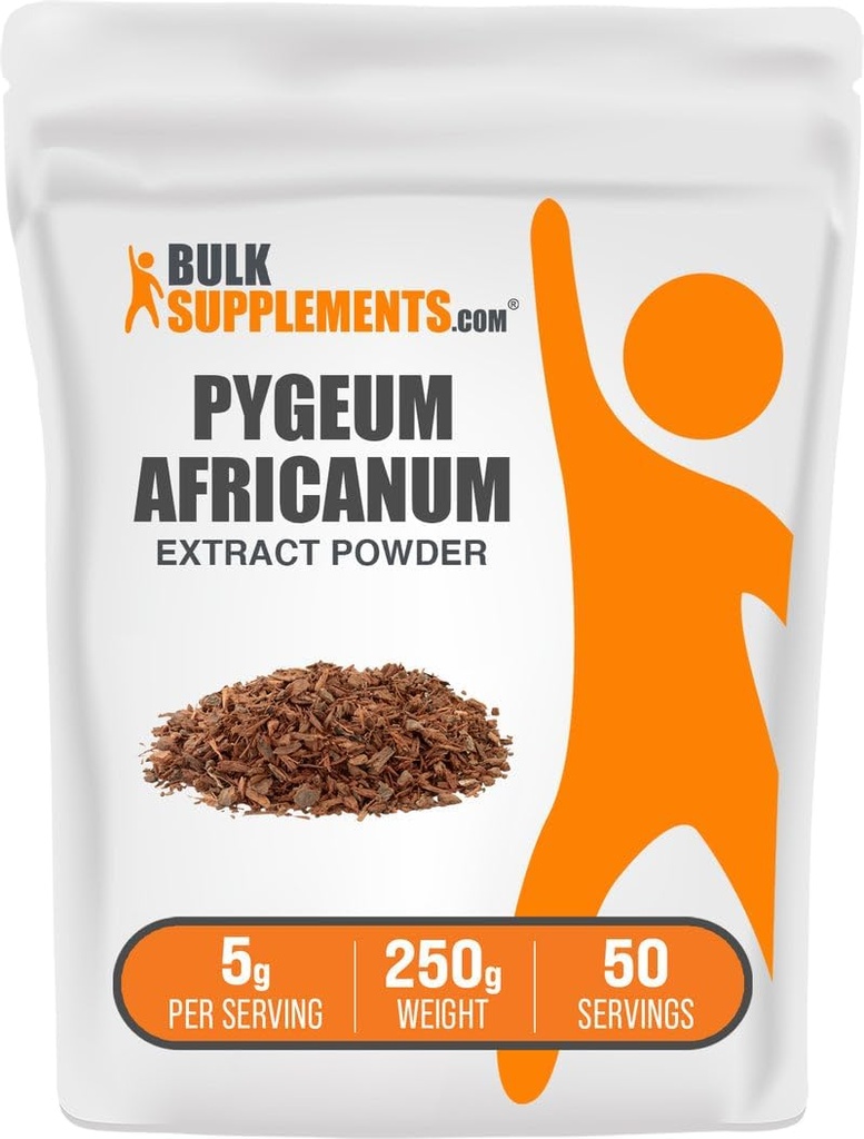 BulkSupplements.com Pygeum Africanum לחלץ אבקה - מ Pygeum Bark, תוספי תזונה - Gluten Free - 5g לשרת, 250g (8.8 oz) (Pack של 1)