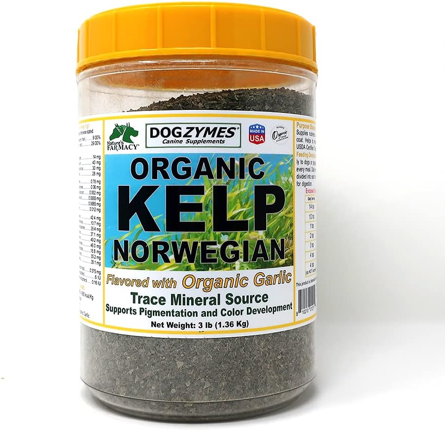 גורים אורגניים נורוויג'ן Kelp Enhanced עם Garlic (3 פאונד)