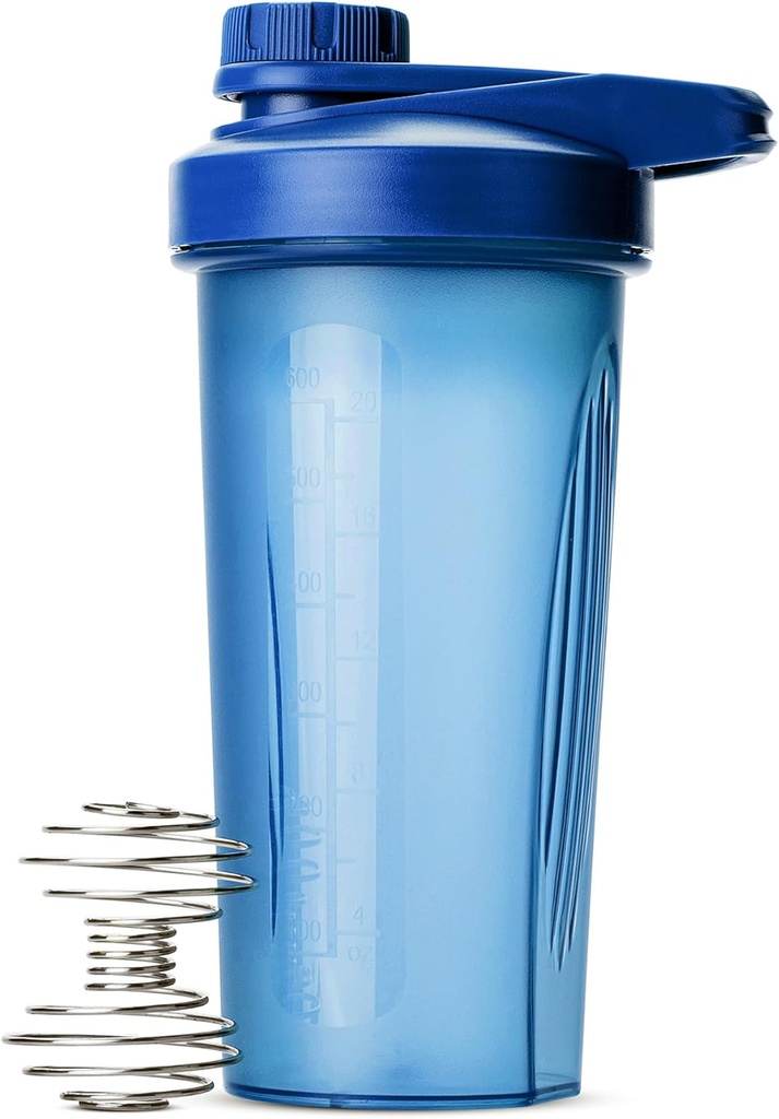 Mr. Pen- Shaker Bottles for Proteins with Twist Cap, 28 oz, Blue Protein Shaker Bottle with Wire Whisk Ball
