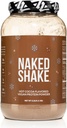 Naked Shake - Hot Cocoa חלבון שקד - אבקת חלבון מבוססת צמחי עם שמן מקט - Gluten-Free, Soy-Free, No Gmos Or Artificial Sweeteners - 30 משרתים