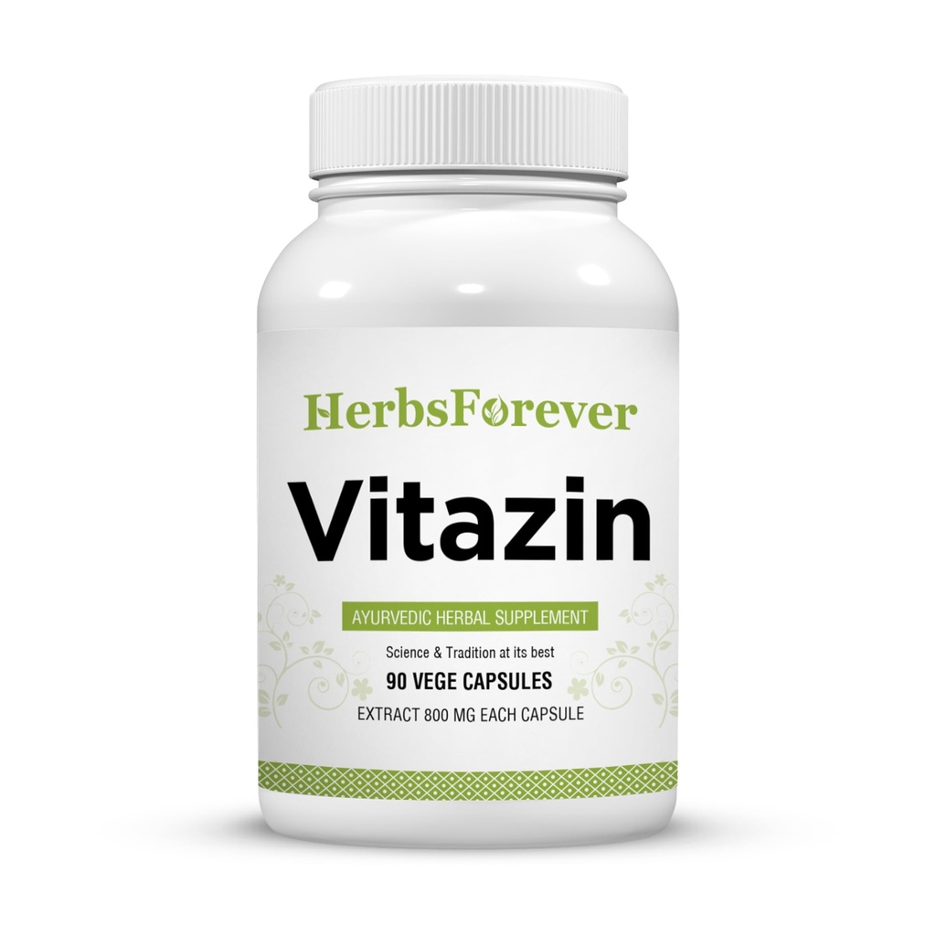 Herbsforever Vitazin כמוסות Ayurvedic Herbal תמיכה אנרגיה & ביצועים מספק כוח פיזי ונפשי 90 Vege קפסולות 800 Mg כל אחד