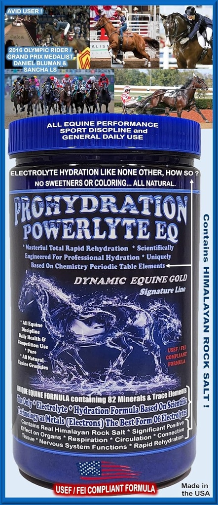 ProHYDRATION EQ...The New Breed in Equine Electrolyte/Profesional hydroation System Formula. 1080g (60 יום שירות)