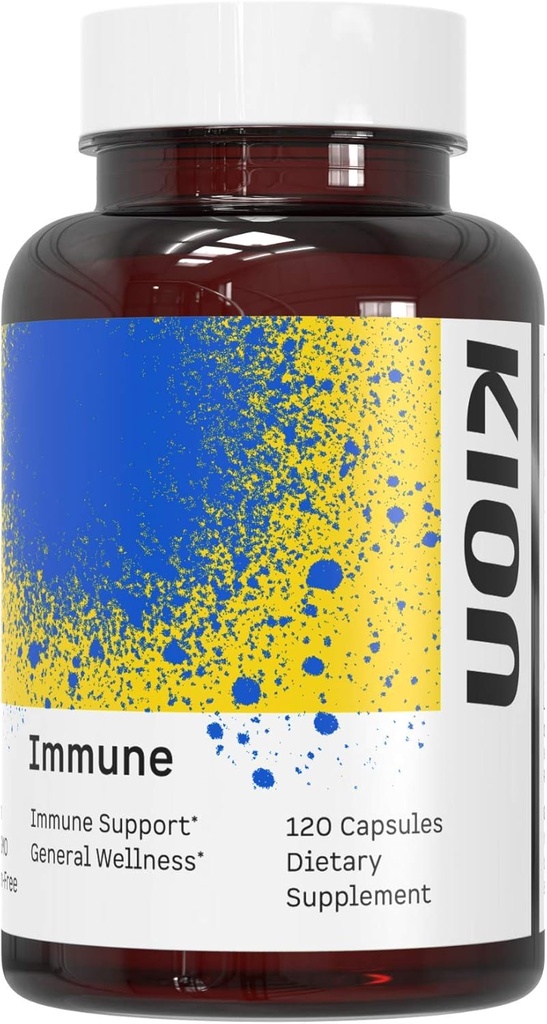 Kion Immune - Immune תמיכה תוסף - ויטמין C ו Zinc עבור כל יום בריאות - 500 מ"ג ויטמין C (Ascorbic Acid) ו 10 מ"ג Zinc - 120 משרתות