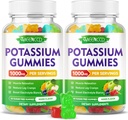 Potassium Citrate Gummies 1000mg, High Potency Potassium תוספת חניכיים עבור מבוגרים נשים וגברים, תמיכה Cramps & שריר בריאות, סוכר חינם, Mixfed פירות פלמור, הרוזן 120