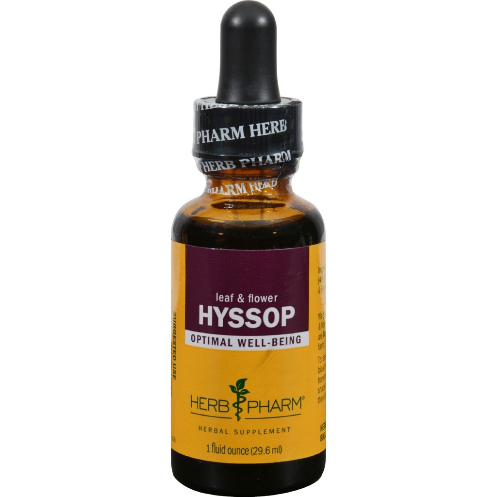 Herb Pharm מוסמך אורגני Hysop לחלץ 1 Ounce