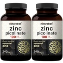 2 Pack מקסימום כוח Zinc 100 מ"ג, Zinc Picolinate תוסף, 480 קפסולות, ויטמין Zinc ו- Immune ויטמינים עבור הפונקציה Enzyme ותמיכה Immune, non-GMO ומיוצר בארה"ב