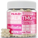 SHIZAM TMG Betaine Alpha Lipoic Acid ALA D3 Fisetinmies, Tri-Methylglycine trimethylglycine R-Alpha NAD+ בנוסף + HCL תוספים, Mitochondrial Senolytic Activator, NR קפסולות אבקת 600 מ"ג 1000 מ"ג
