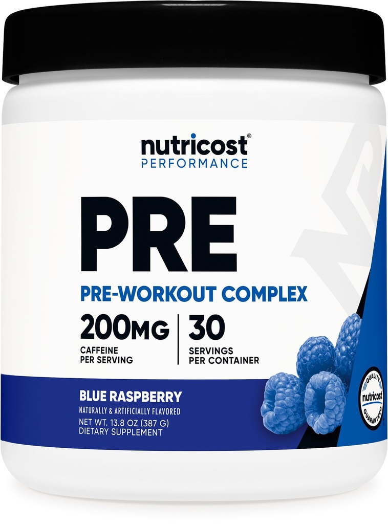אבקת תרכובת Pre-Workout (שרתים, פטל כחול) - תוספת טרום עבודה עם Beta-Alanine, Tairine & Amino Acids