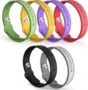 Mosquito Repellent Bracelets, 6 Pack Silicone Mosquito Repellent Bands with DeET Free, Natural & Waterהוכחה באג Wristbands לילדים ומבוגרים, נסיעה חיצונית להגנה חיצונית