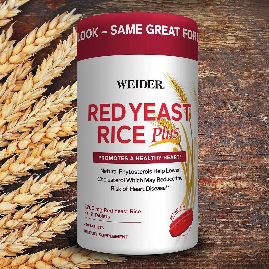 Red Yeast Rice Plus 1200 מ"ג, 240 טבליות צמחים Phytosterols 850 מ"ג.