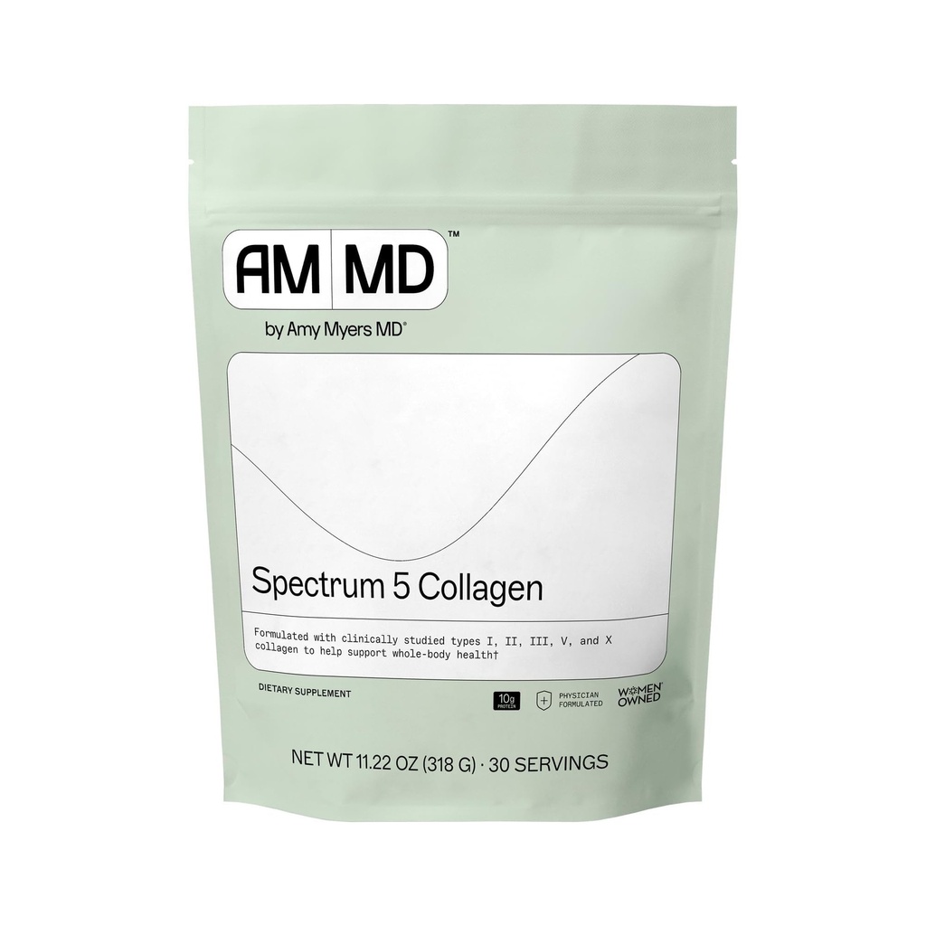 איימי מאיירס MD Spectrum 5 Collagen Peptides אבקת - תוספת יומית קולג'ן לשיער בריא, Skin & Nails - עבור תמיכה משותפת, Gut & Immune בריאות - 30 משרתים
