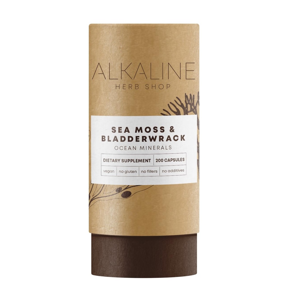 Alkaline Herb Shop Sea Mosss & Bladderwrack 200 קפסולות