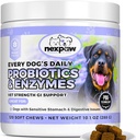 כלב פרוביוטיקה ו Enzymes - הקלה דישיאה, כלב גז, Bloating, Constipation, Upset Stomach - תמיכה בעימפלקס - Soft Chews Probiotics for Dogs & Puppies