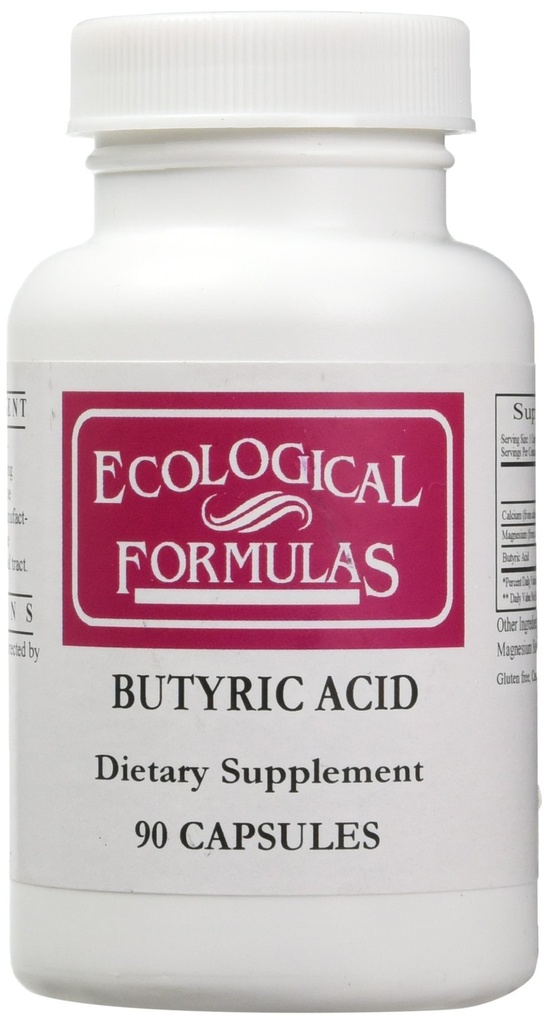 פורמולה אקולוגית Calcium Magnesium Butyrate (Btyric Acid), תומכת ב- Gut Health. 1-Pack, Cream, 90 קפסולות