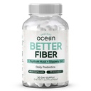 Organics Ocean Better סיבים - Daily Fiber - Soften Stool for Effortless Bowel Movements - with Psyllium Hulk & Slippery Elm - 90 קפסולות