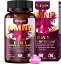 NMNH תוסף (Dihydronicotinamide Mononucleotide) 600mg,NAD תוספת עם Resveratrol, CoQ10, Biotin & Hyaluronic Acid | תמיכה ב-Mobile Energy, Metabolism & Skin Wellness, 60 קפסולות,Pink