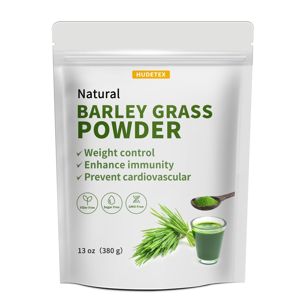 Barley Grass אבקת Juice 13 oz - 100% אבקת חיטה טהורה, תומך Cardiovascular, Liver ו- Digestive פונקציונלי, טבעוני, No Maltodextrin & Sugar.