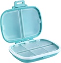 Holii Travel Pill מארגנת, 8 השוואתיות ב- Portable Pill Case, Daily Pill Box to Hold Vietnams, Small Pill Container for Pocket Purse Medicine Organer (כחול)