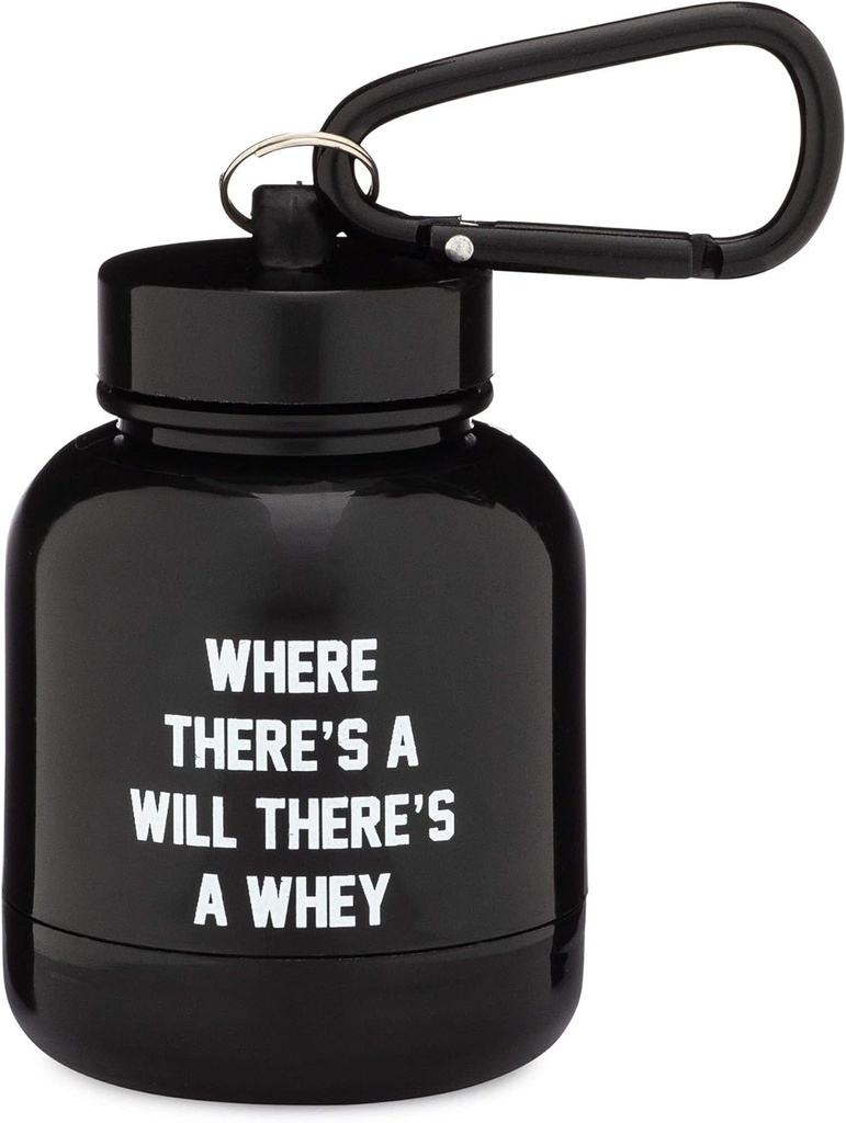 על MyWhey - אבקת חלבונים & תוסף Funnel Keychain, Portable to-Go Container for theהתעמלות, Workouts, Fitness & Travel - TSA Approved, Where There's A Whey