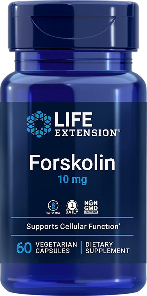 תוחלת החיים Forskolin 10 מ"ג, 60 קפסולות צמחוניות (Pack of 2)