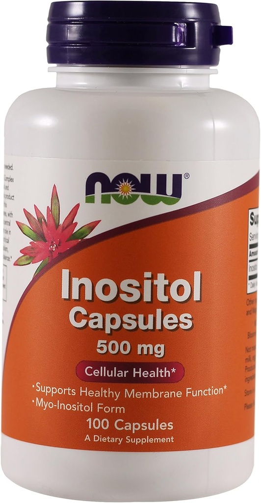Now Foods Inositol 500 מיליגרם 100 קפסולות (2 Pack)