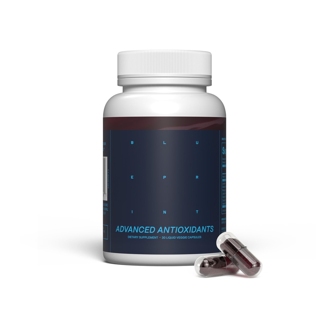 Blueprint בריאן ג'ונסון מתקדם Antioxidant תוסף - Lutein, Zeaxanthin, Lycopene, ויטמין K1, K2 - קפסולות טבעוניות עבור חזון, עצמות ותמיכה לב - פורמולה מעודכנת של רעלים חיוניים