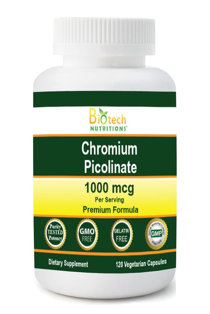 Chromium Picolinate 1000 MCG משרת 120 קפסולות ירקות