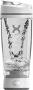 Promixx המקורי Shakerבק - סוללה מופעלת עבור שקיות חלבון Smooth - BPA חינם, 20oz גביע (לבן)