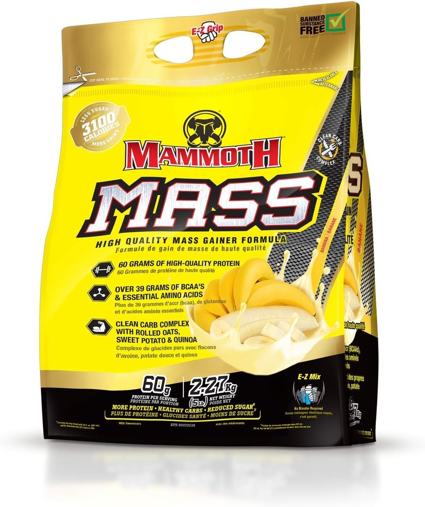 תזונה אינטראקטיבית ממותנת מס תוספת, 5 lbs, בננה, 2.2 ק"ג בננה